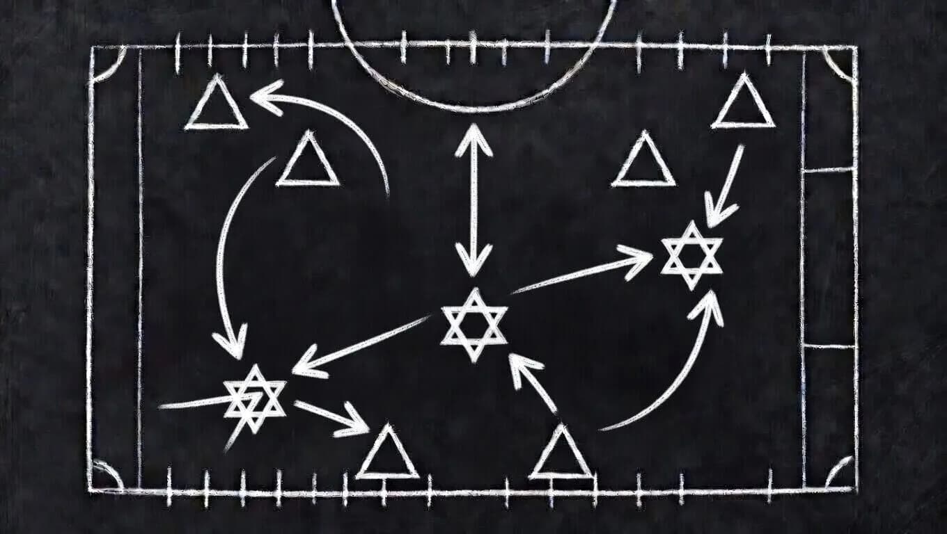 Stars of David Chalkboard Football Play